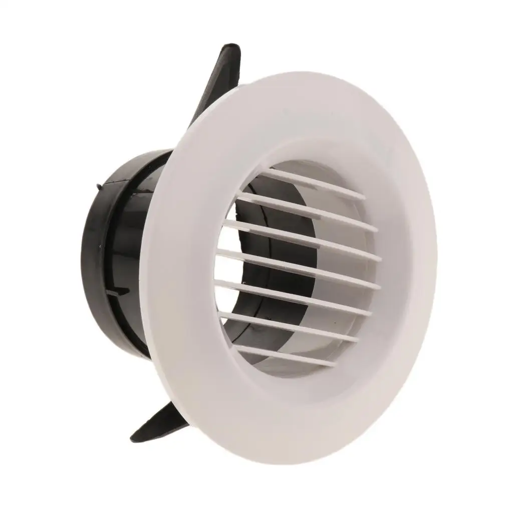 Ventilation Grille Round ABS Louver Air Vent Cover Plastic Wall Ceiling Register for Motorhome Cabin Fresh Air Circulation