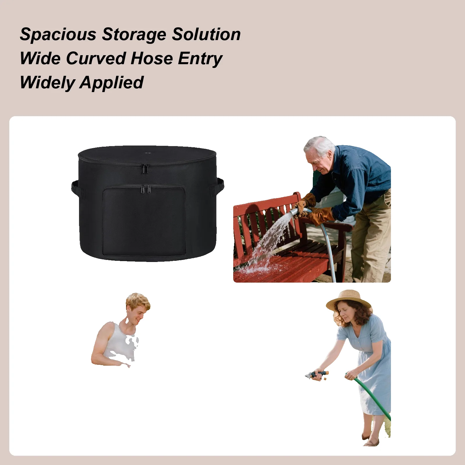 

Держатели для водяных шлангов для наружного сада, держатель для шланга Оксфорд, сумка для хранения, горшок, большой контейнер для двора, фермы, патио, склада, гаража