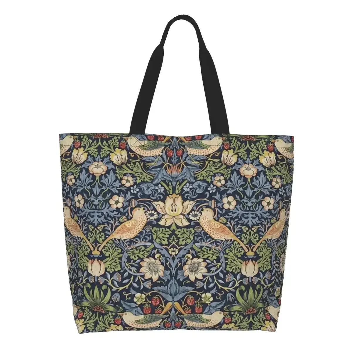 William Morris Thief Pattern Groceries Shopping Bag Printing Canvas Shopper Shoulder Tote Bags Big Capacity Textile Handbag