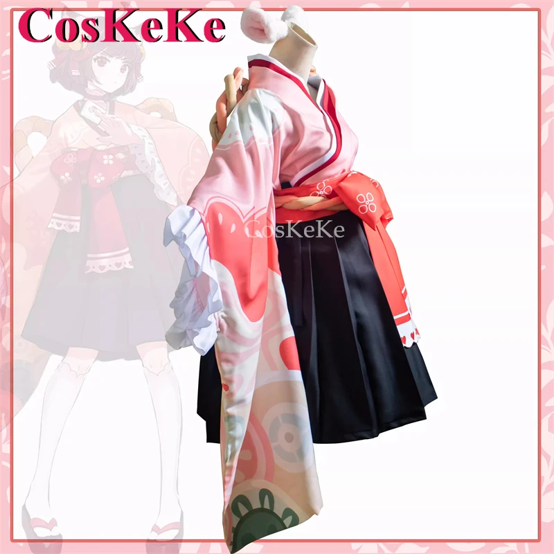 CosKeKe Ichihime Cosplay Game Majsoul/Mahjong Soul Costume Fashion Lovely Kimono Uniform Halloween Party Role Play Clothing S-L