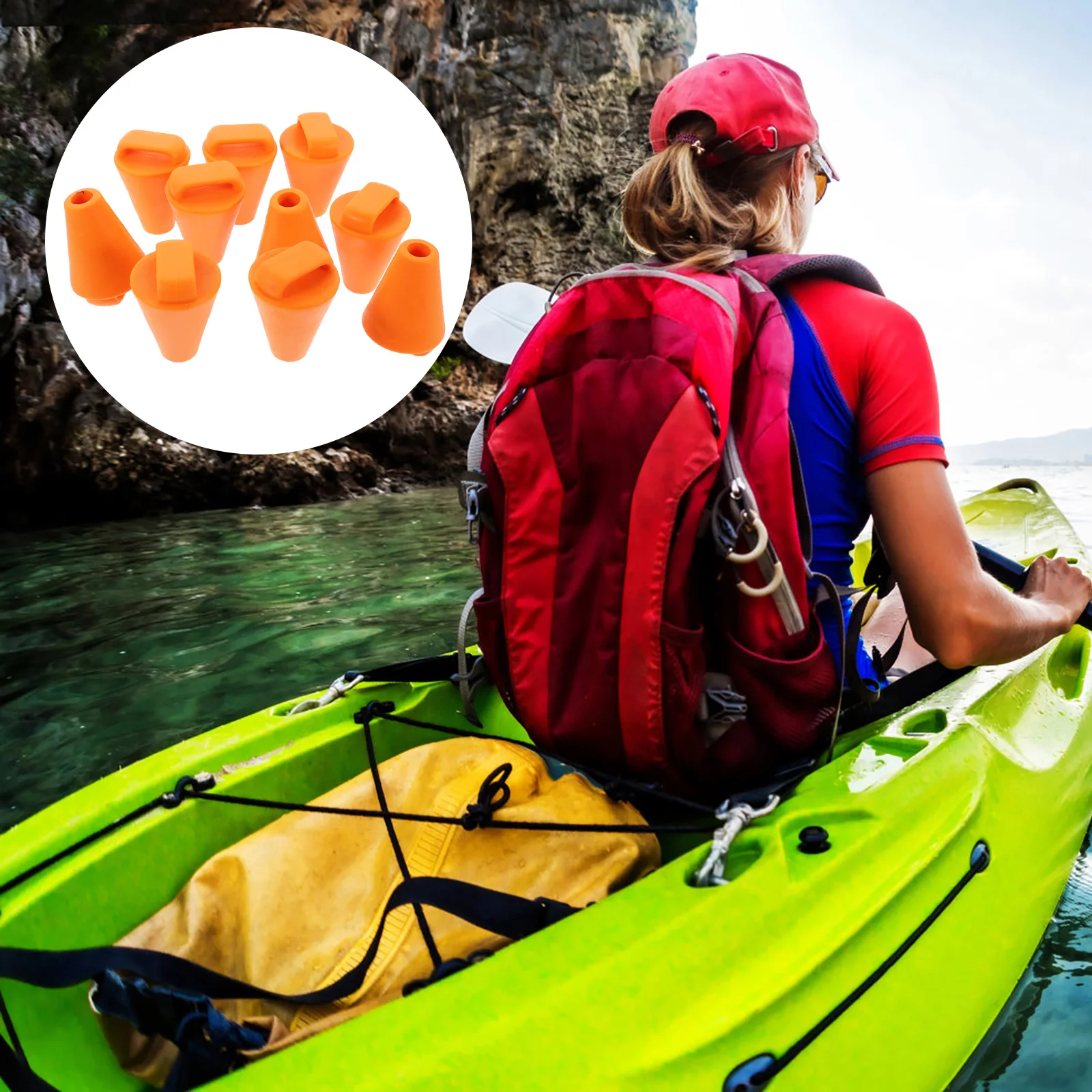 

10pcs Marine Drain Plugs Inflatable Marine Drain Plug Kayak Hole Stopper Boat Scupper Accessory Durable Flexible