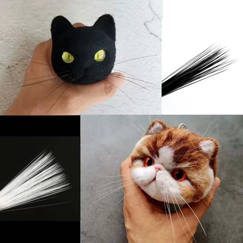 1PC Simulation Cat And Dog Whiskers Realistic Animal Beards Suitable For DIY Cats And Dogs, Puppets, Wool Felt Accessories