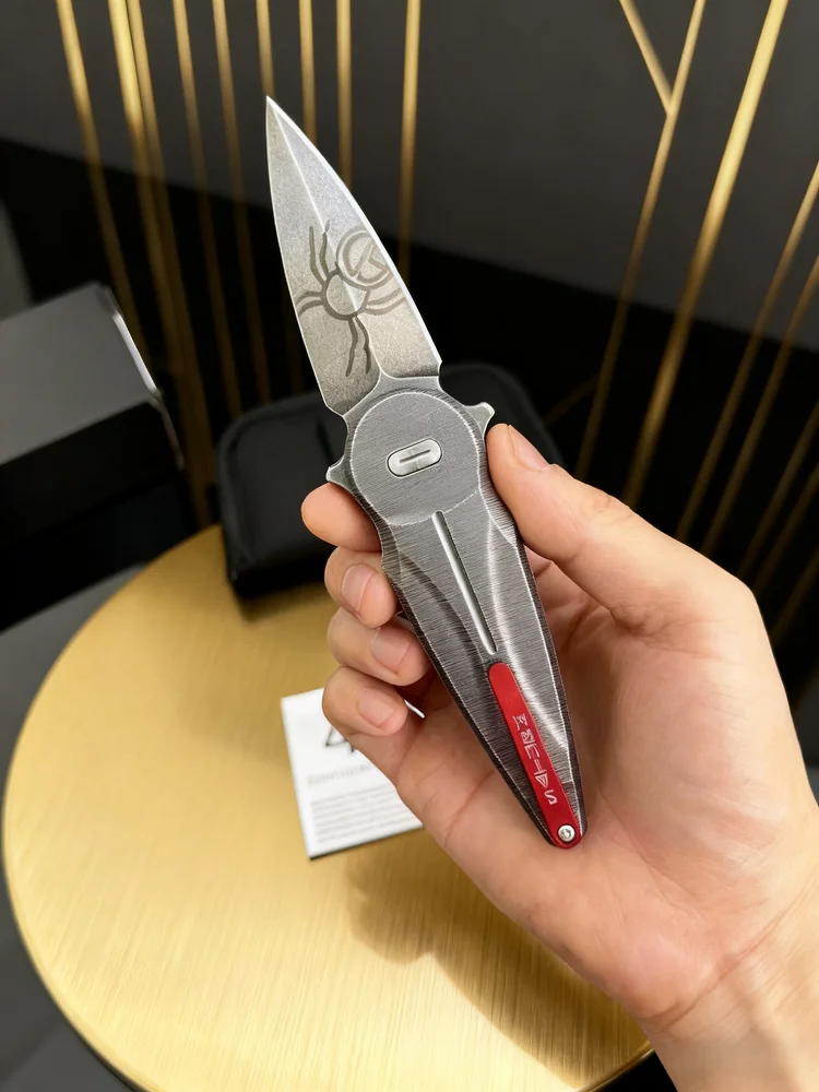 FX551- سكين EDC صغير مخصص، سكين قابل للطي هدية رائعة قابلة للتحصيل، سكين فواكه مريح وحاد من الفولاذ N690