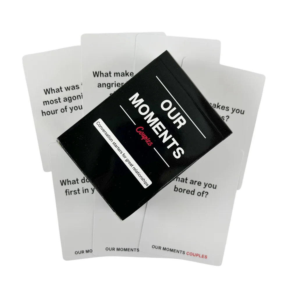 OUR MOMENTS Couples Card Game Conversation Starters for Great Relationship Board games