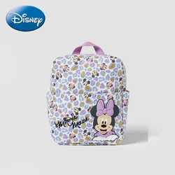 MINISO-Mochila infantil de Mickey Disney e Minnie Cartoon Print, grande capacidade, armazenamento de livros, mochila infantil, meninas