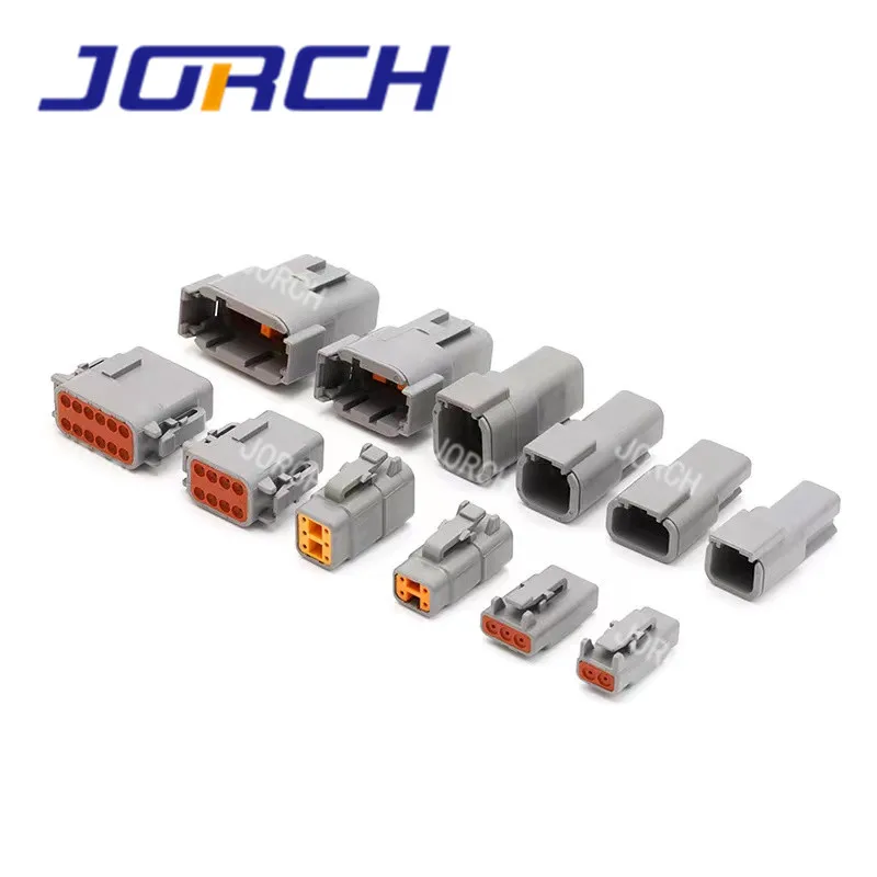 Deutsch DTM impermeável fio conector Kit, plugue selado automotivo com pinos, DTM06-2 3 4 6 8 12S DTM04-2 3 4 6 8 12P, 202pcs