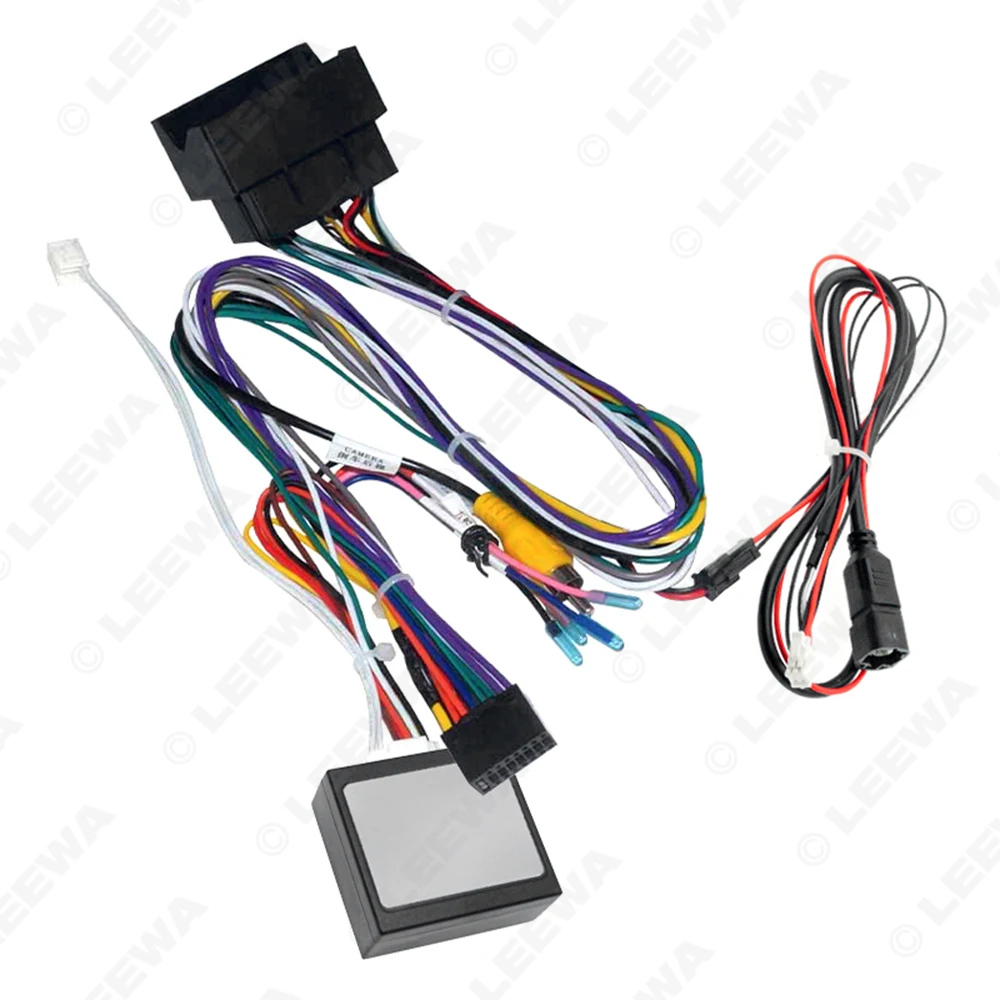 

Автомобильная аудиосистема LEEWA, 16-контактный Android CD/DVD-плеер, адаптер питания для Volkswagen Golf 7, жгут проводов стереоразъема