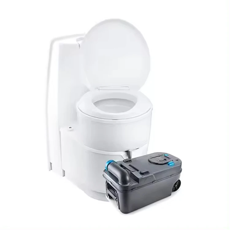 RV Electric Flush Toilet Smart Cassette Water Closet with Rotatable Seat for Easy Cleaning in Motor homes Camper Boats & Yachts