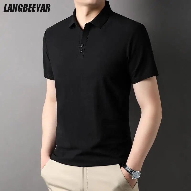 Top Grade 100% Cotton Linen Luxury New 2025 Summer Brand Polo Shirts Slim Men Fashion Short Sleeve Casual Tops Mens Clothing