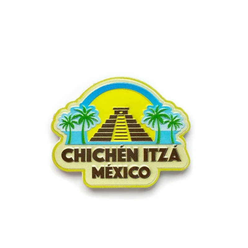 

Mexico Famous Landmark Chichen Itza Tourist Souvenir Cultural Creative Crafts Magnetic Fridge Magnet