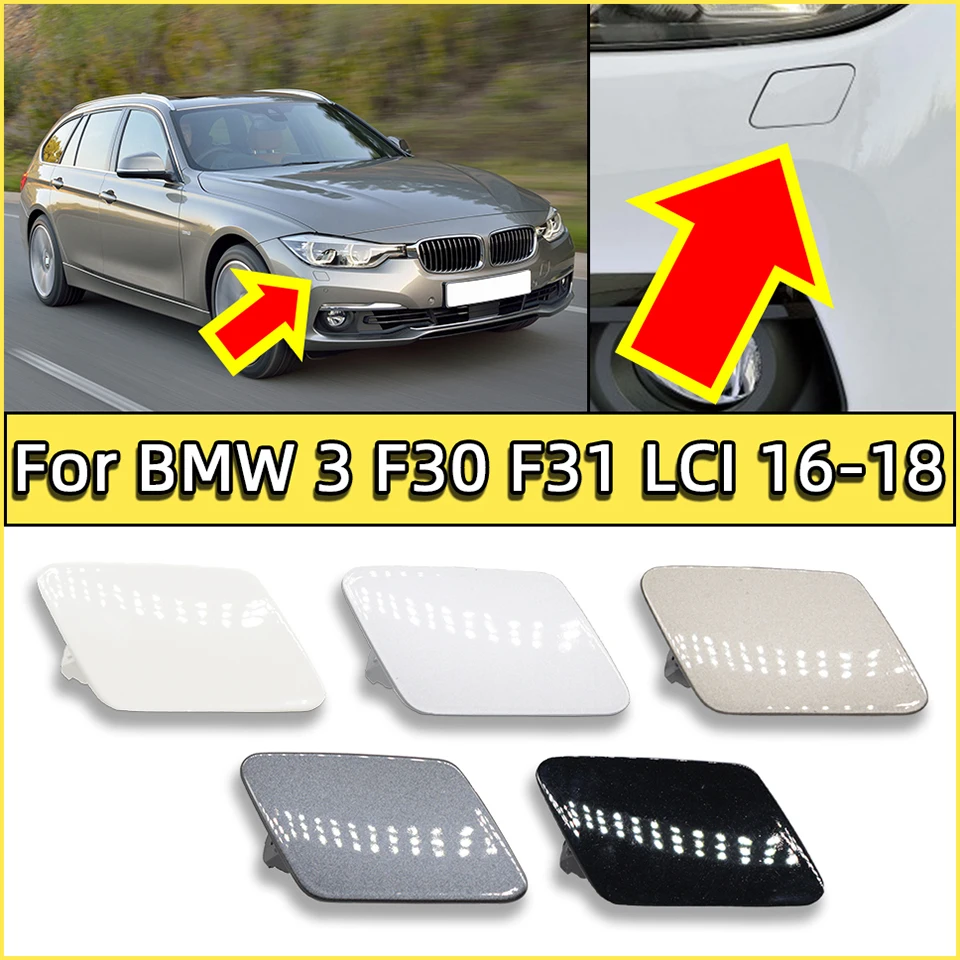 Car Accessories Front Bumper Headlight Washer Nozzle Cover Cap For BMW Series 3 F30 F31 LCI 2016-2018 #51117427669 51117427670