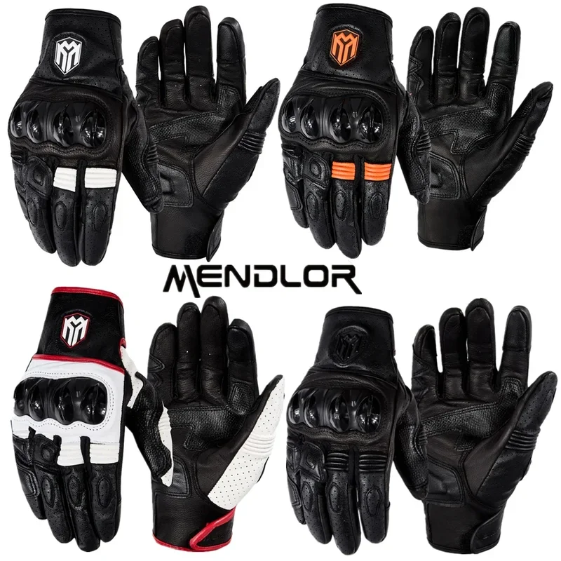 

MENDLOR Full Finger Outdoor Sports Motorcycle Bike Gloves Black Breathable Anti Drop Motorbike Breathalbe Riding Cycling Glove