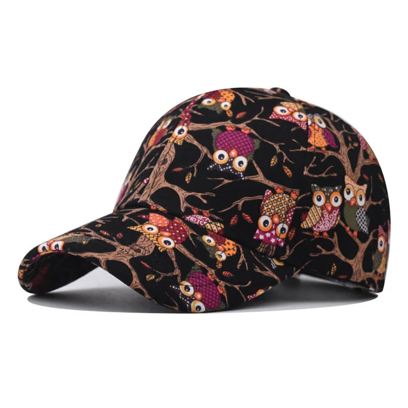 

New Arrival Owl Baseball Cap Men Women Cute Printing Woodpecker Sun Snapback Hip Hop Unisex Sports Hats Gorras Hot Sale EP0416