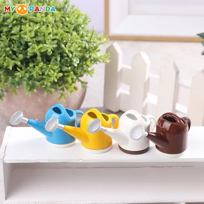 

1:12 Dollhouse Miniature Watering Cans Flower Sprinkling Garden Vegetable Flower Watering Can Bucket Model Home Garden Decor Toy