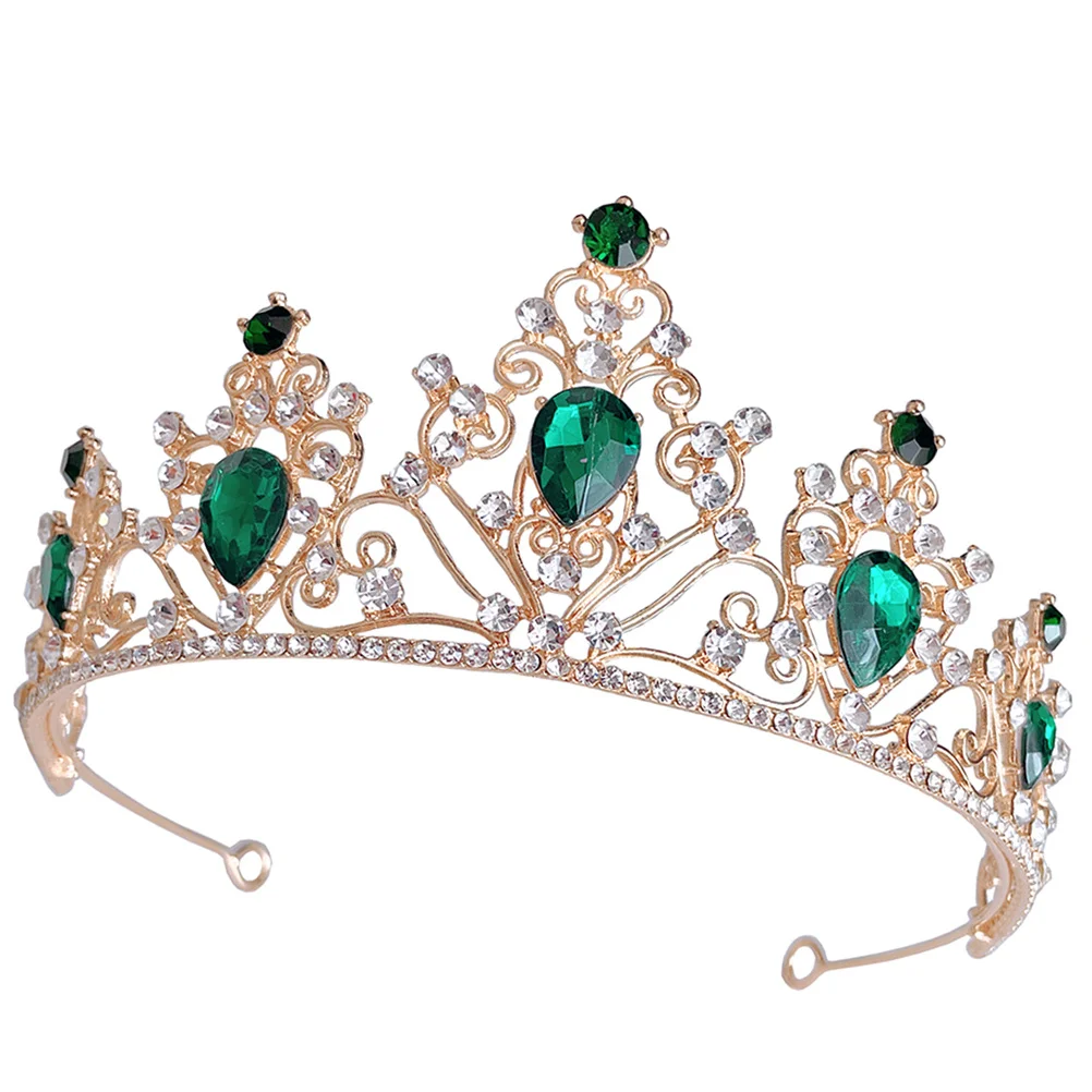 Bride Crown Bridal Rhinestone Tiara Wedding Headdress Lightweight Comfortable Party Accessory Tiaras for Women