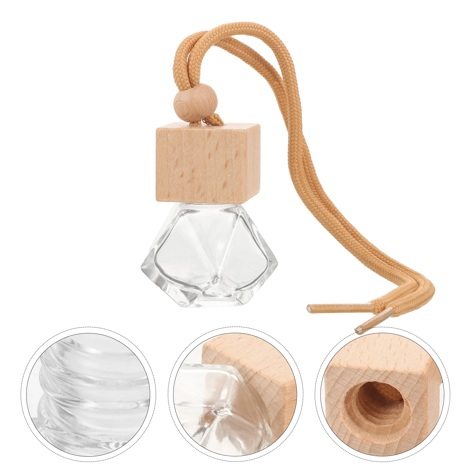 10 Pcs Perfume Car Bottles Empty Fragrance Decorative Aroma Filling Air Freshener 5X3CM Refillable Khaki Diffuser for