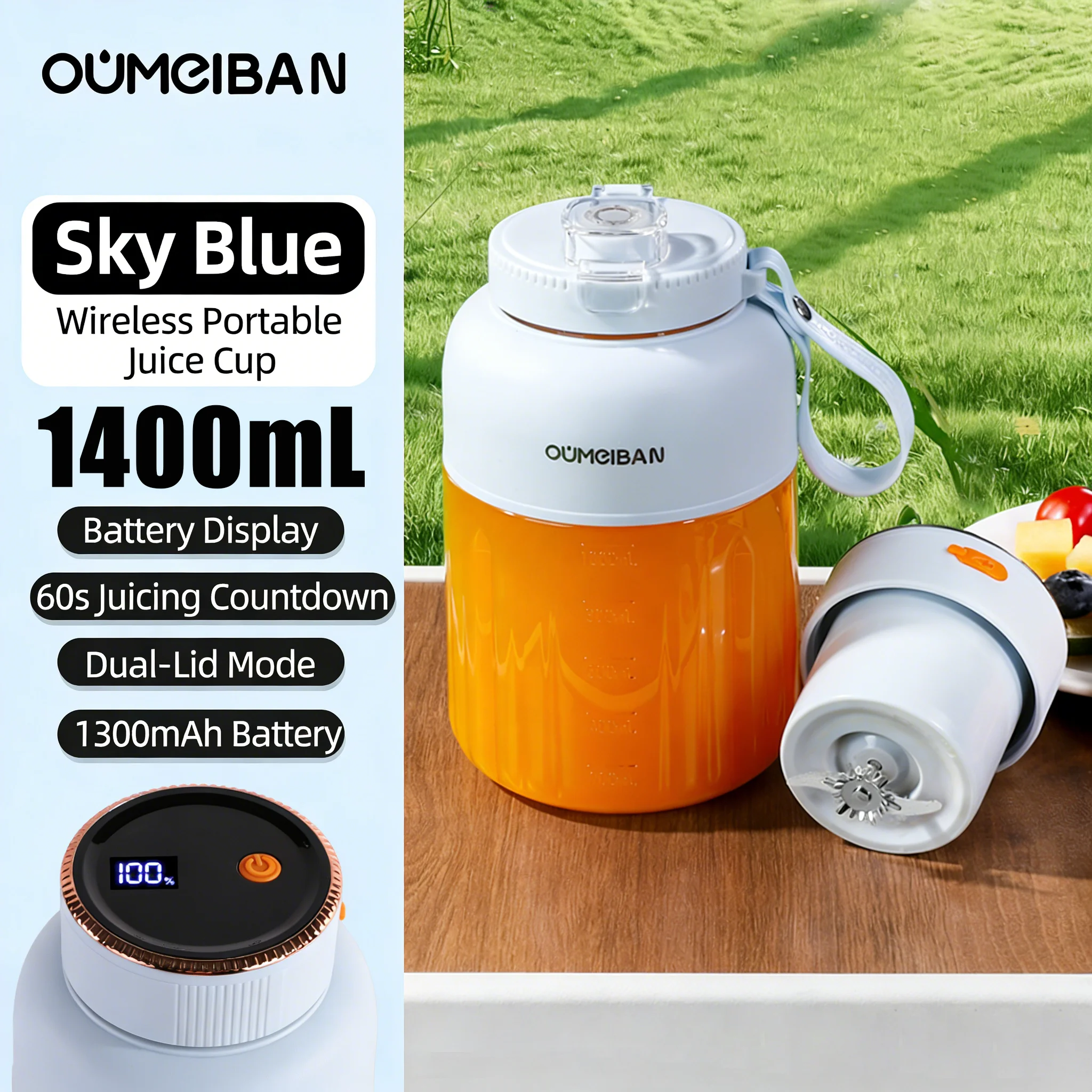 Upgrade 1400ML Blue