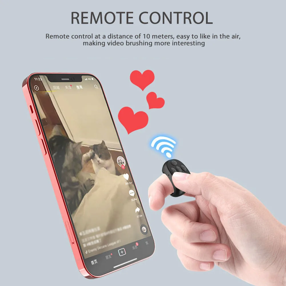 Fingertip Remote Control Ring Selfie Video Controller Automatic Page Turner Browsing For Tik Tok Phone Bluetooth-compatible 5.3