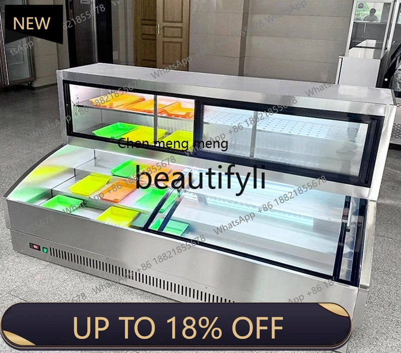 

Z189 BBQ Skewer Display Cabinet Dual Temperature Refrigeration Freezer Stall Refrigerator Freezer Ordering Freshness Cabinet