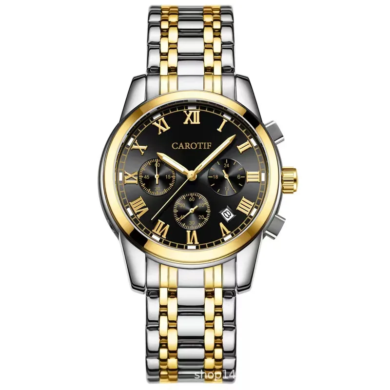 Orologio da uomo orologio meccanico multifunzionale impermeabile Business cintura in acciaio raffinato orologio da uomo