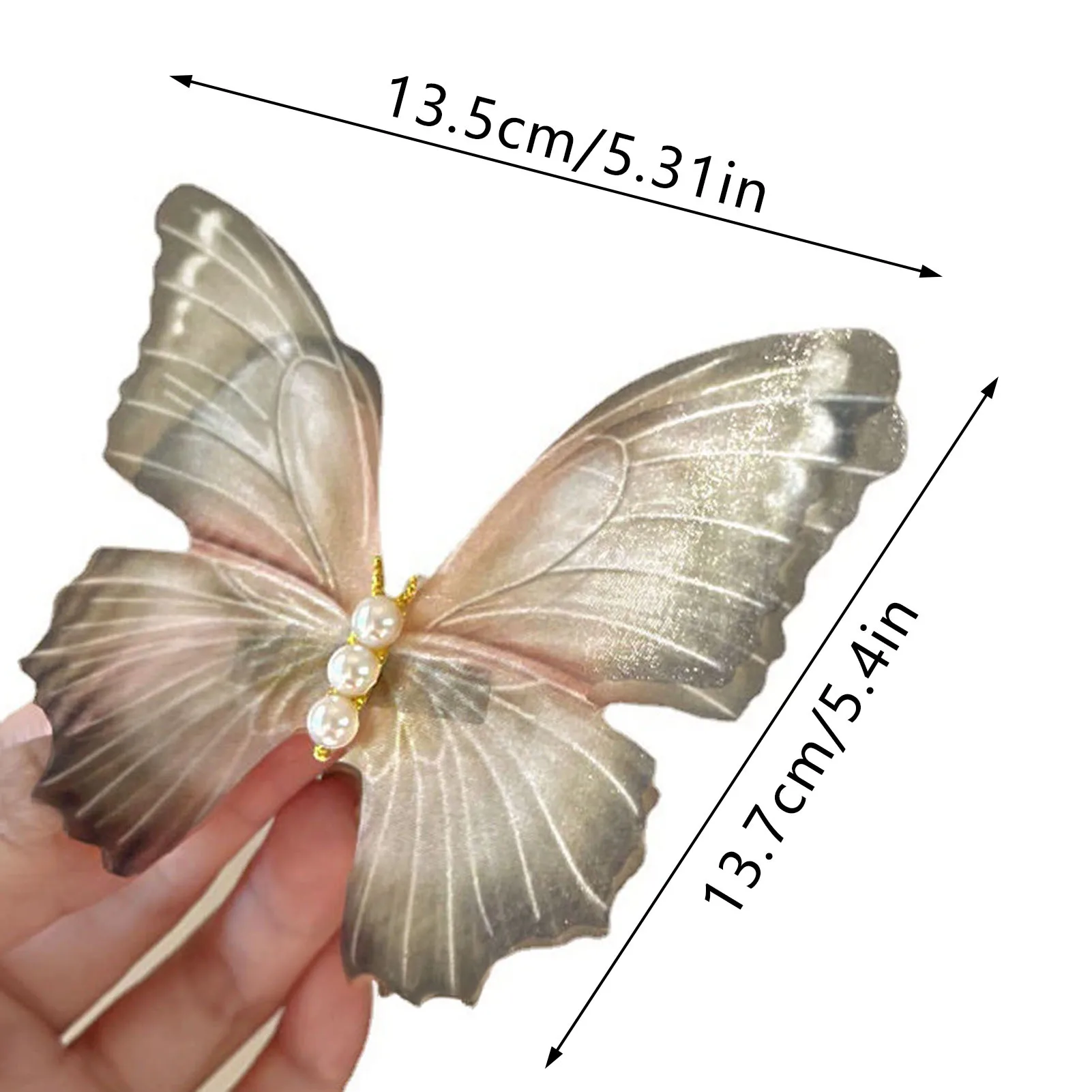 スーパーフェアリーバタフライヘアクリップ女性のための蝶カモノハシクリップファッション前髪サイドヘアピン帽子ヘアアクセサリーギフト