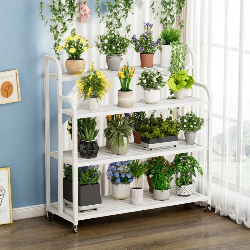 Flower rack Balcony Flower rack Living room Floor-to-ceiling mobile new multi-layer succulent