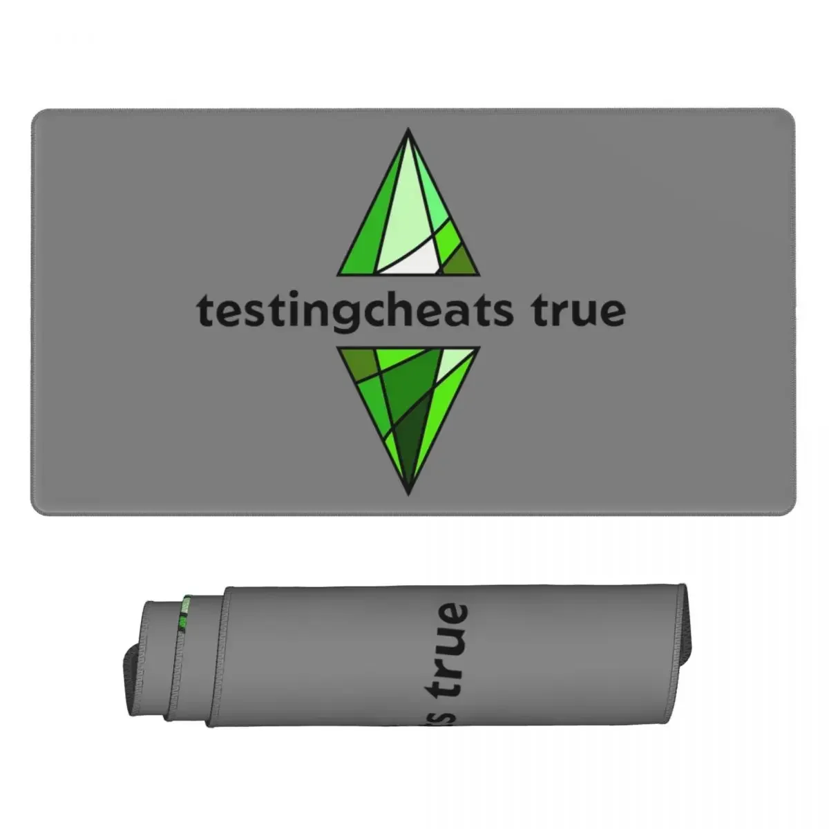 Alfombrilla grande para ratón The Sims - Testingcheats True Plumbob Gamer, alfombrillas para PC y portátil, accesorios para teclado, alfombrilla de escritorio