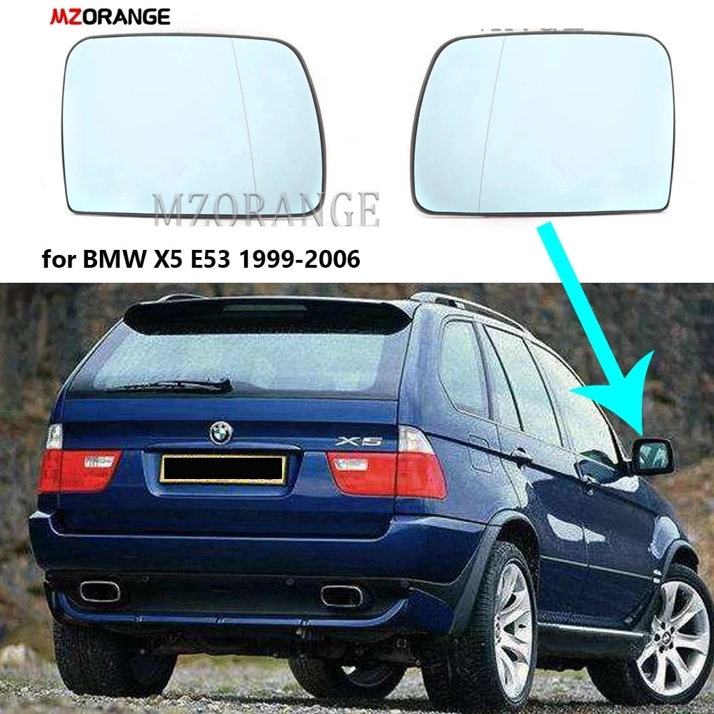 

Mirror Turn Signal Lens Heated Blue For BMW X5 E53 1999-2002 2003 2004 2005 2006 3.0i 4.4i Car-styling Rearview Car Accessories