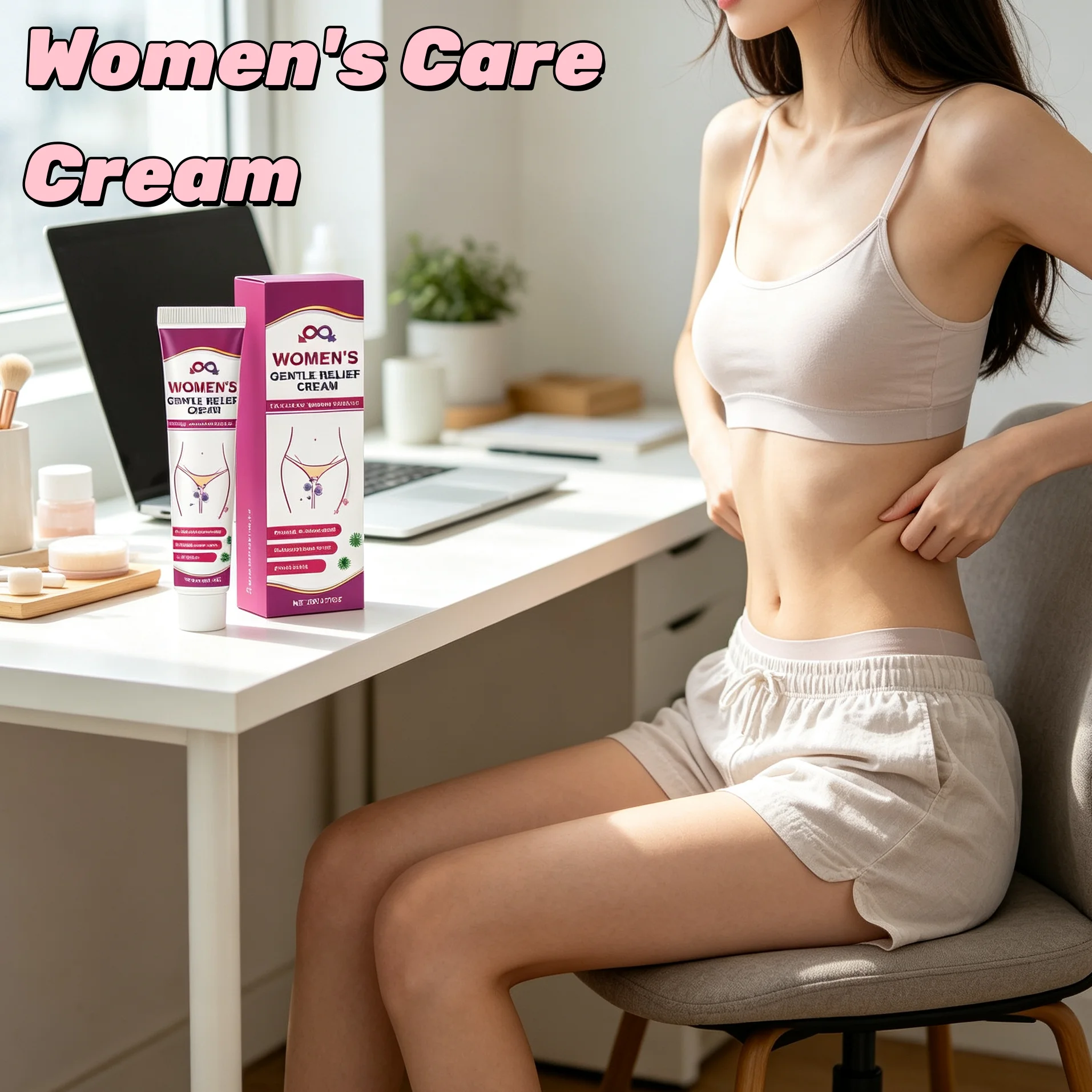 Natural Herbal Intimate Care Cream Anti Itch Antibacterial Vulva Repair Balm pH Balance Feminine Private Part Hygiene Cream