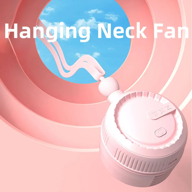 

USB Mini Hanging Neck Fan Portable Cooling Air Conditoner 3-Speed Wireless Ceiling Fan Summer For Room Camping Home Appliance