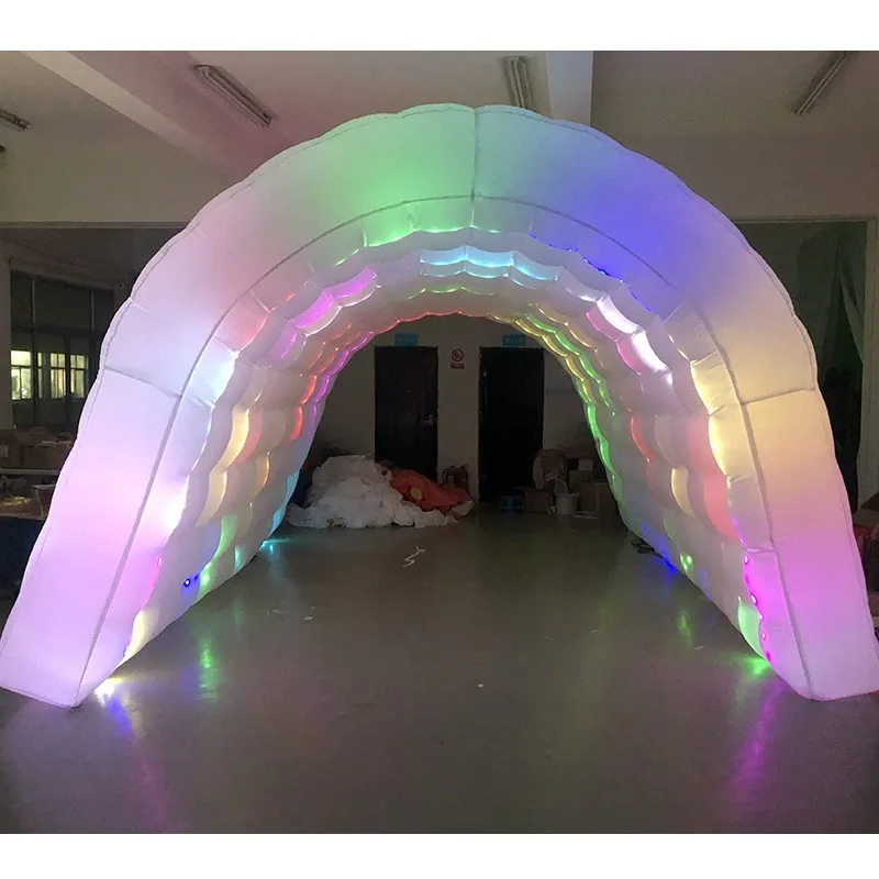 Colorful LED Lighting Inflatable Tunnel Tent Entrance for Party Decoration