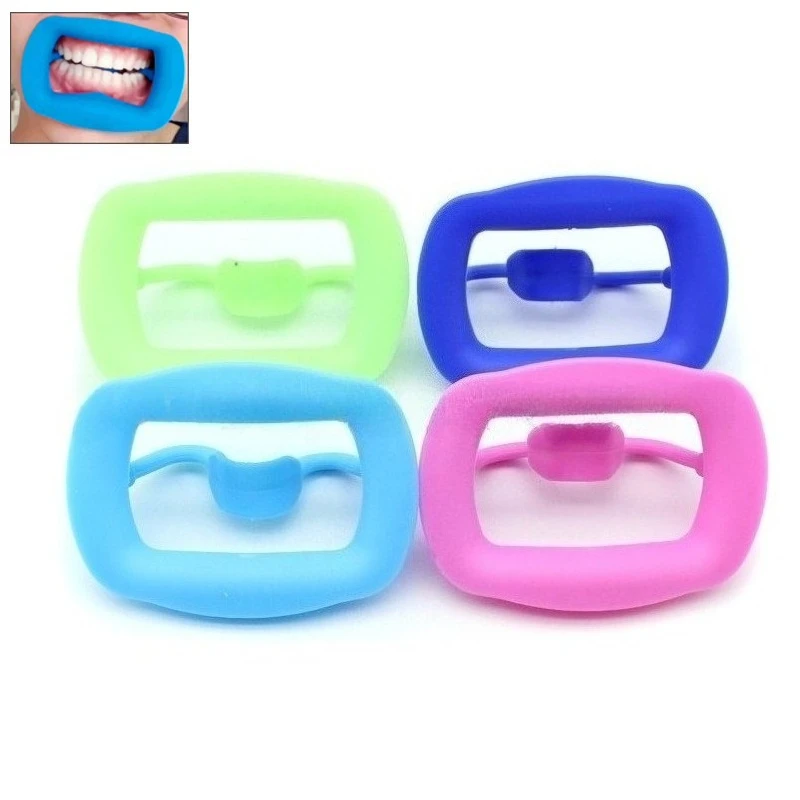 4pcs-LabSoftSilicone Opener, ColoredSilicone Mouth InnerSupport, Flared, Mouth Opener,Support Tool S