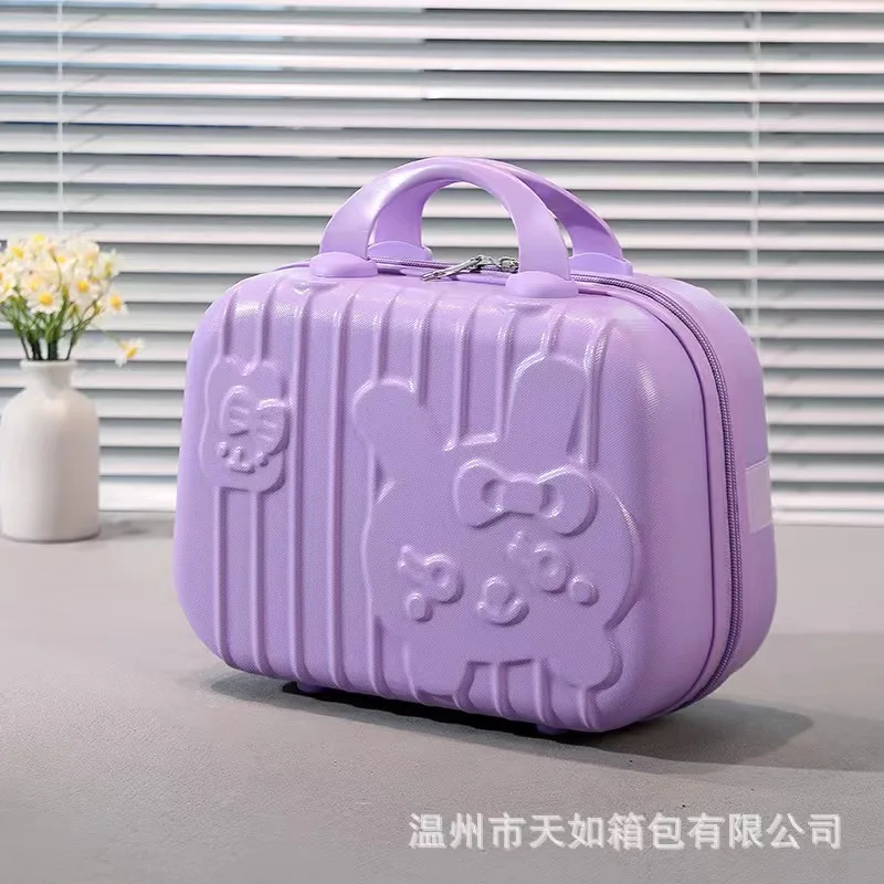 Cute Bear Traveling Makeup Box 14 Inch Handheld Luggage Cartoon Storage Bag Password Box Gift For Bridesmaids