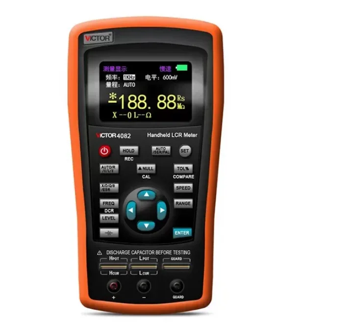 

VICTOR 4082 Ручной измеритель LCR 100 кГц Высокоточный мультиметр для измерения индуктивности