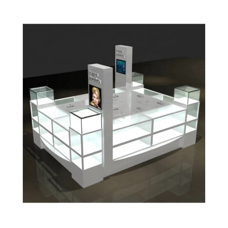 Wholesale Modern Retail Small Top Aluminum Front Desk Jewelry Display Cabinet Pavilion with Glass Jewelry Store