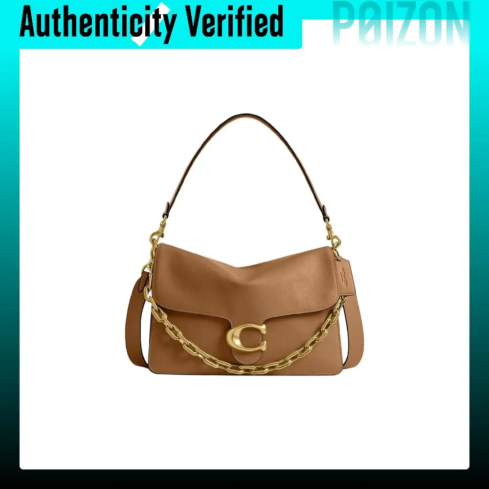 COACH Tabby Cow Leather Shoulder Bag Large Women's Mel Brown CAF51-B4T7J