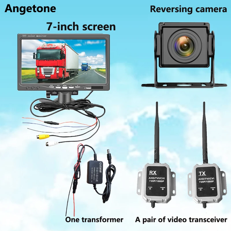 Vehicle Wireless Camera HD Digital Signal Wireless Video Transceiver Truck Crane Forklift Wireless Reversing Rear Vision Blind A