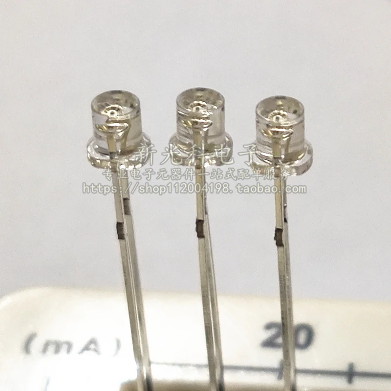 3mm Flat head Photosensitive receiving diode F3 Flat head The infrared receiving tube transparent Photoelectric detection sensor