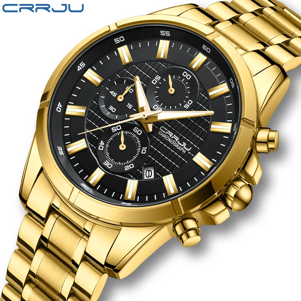 CRRJU Top Brand Luxury Men\'s Watch 30m Waterproof Date Clock Male Sports Watches Men Quartz Casual Wrist Watch Relogio Masculino