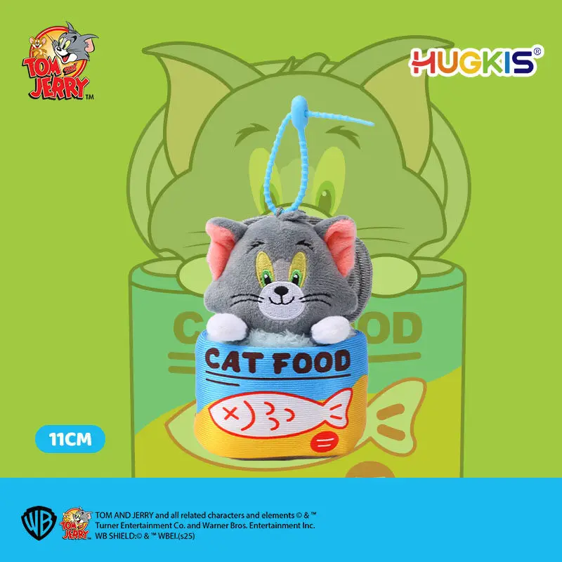 HUGKIS Tom Cat Can Series Pluche Speelgoed Tas Charm Sleutelhanger Hangertje Jerry Mouse Schattig Zacht Pluche Knuffel Kind Speelgoed Feestelijk Kawaii Leuke Cadeaus