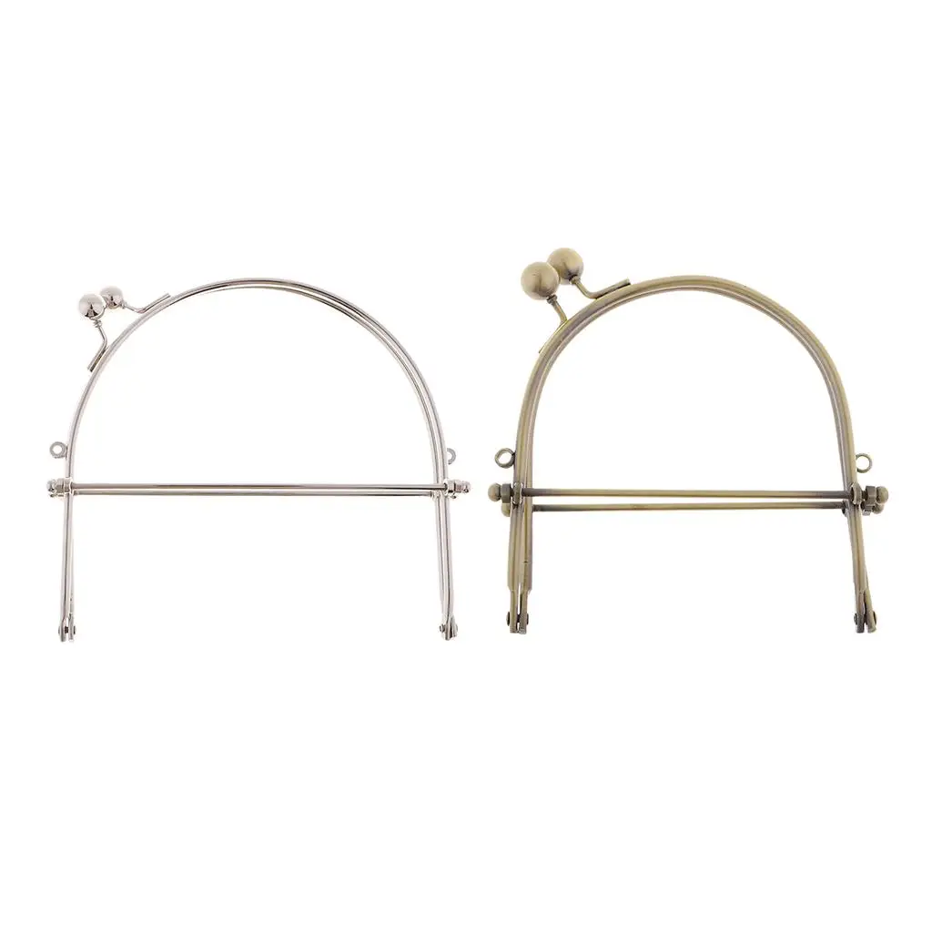 Винтажная металлическая рамка для сумки с застежкой-карабином, железная фурнитура для сумок и поделок ручной работы