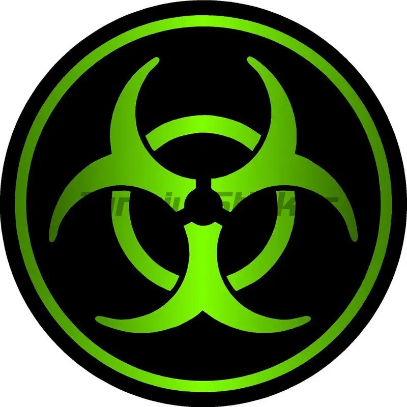 ZOMBIE Attention Radioactive Nuclear Radiation Car Stickers Vinyl Self-adhesive Decals