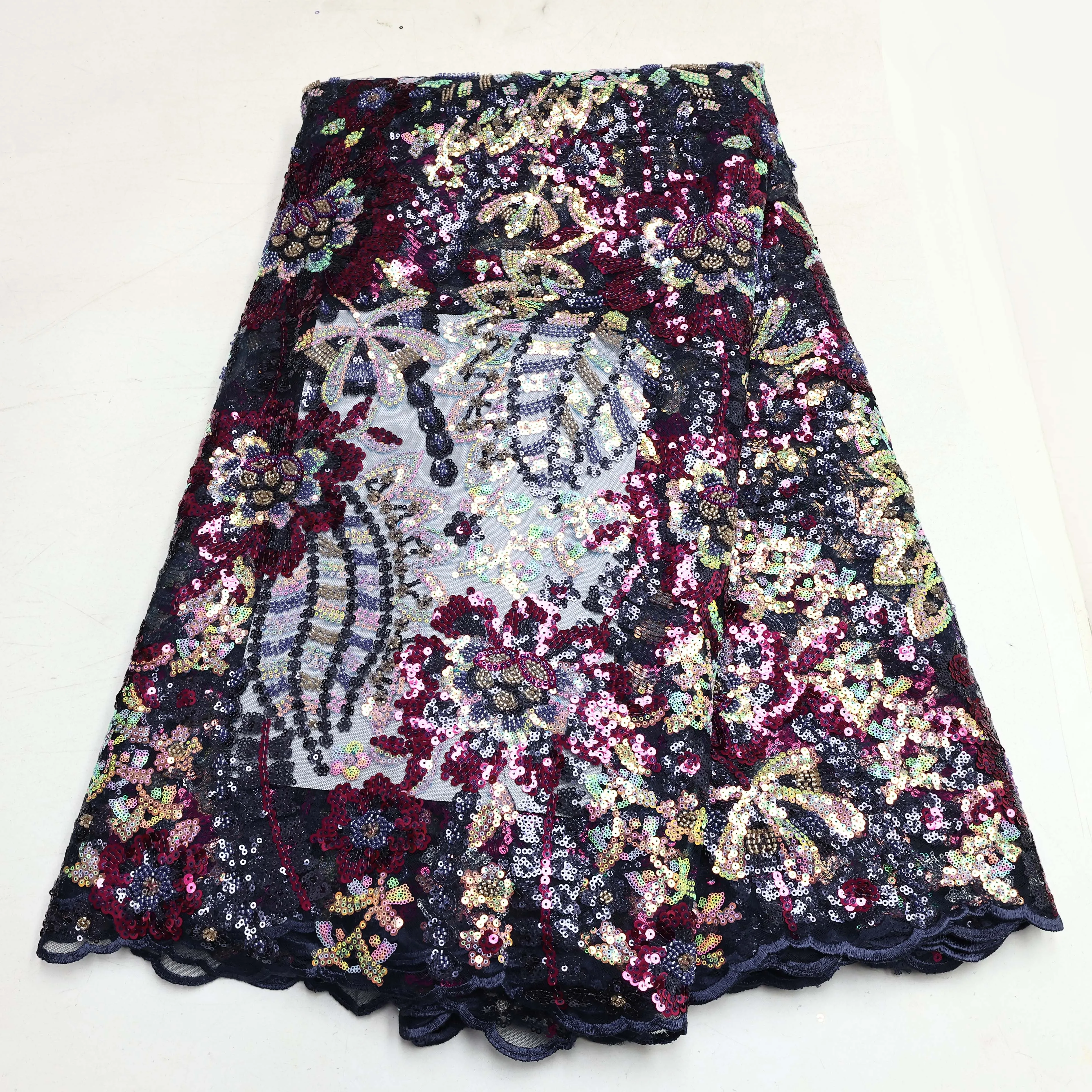 High Huality Printing Lace Evening Fabric African Tulle Embroidery Lace Sewing Party Wedding Dress Printed Lace Fabrics Women