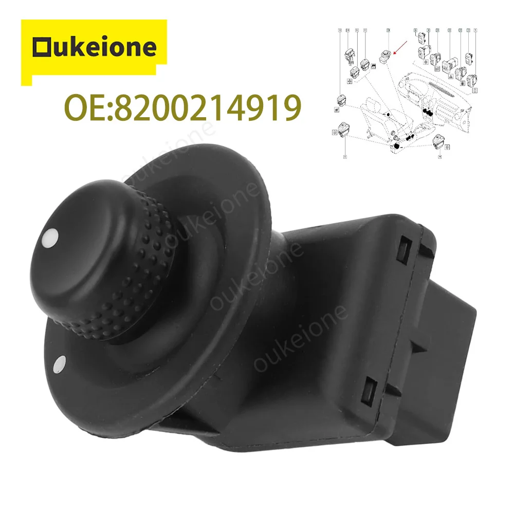 Interruptor do espelho retrovisor botão do espelho externo para renault master twingo modus megane trafic 8200214919 255704649r peças de automóvel