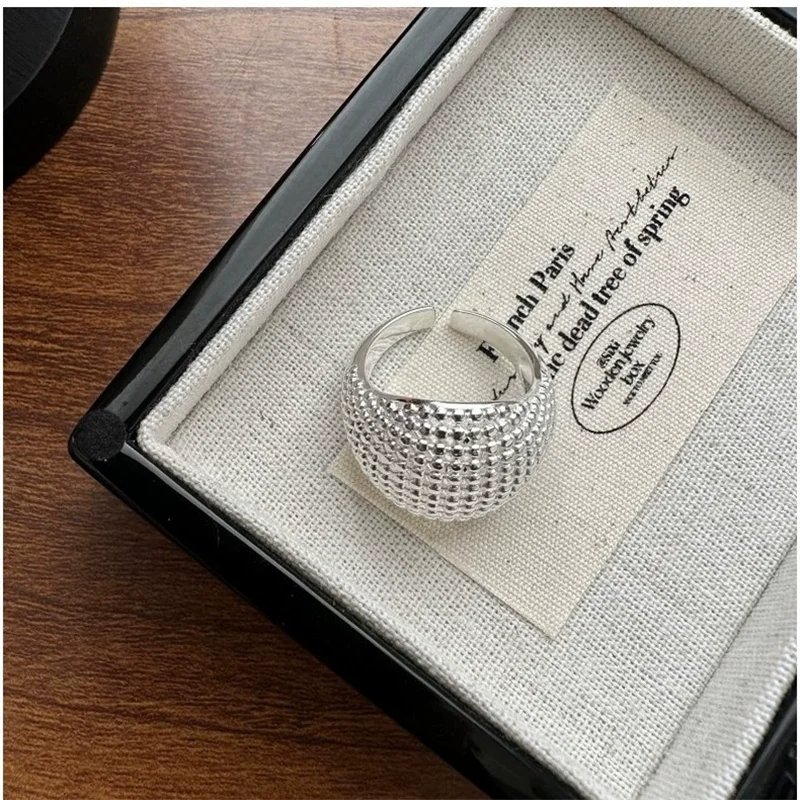 XIYANIKE Sweet Cool Hollow Ball Cuff Finger Rings For Women Girl Korean Fashion New Jewelry Gift Party Beach Vacation Anillos
