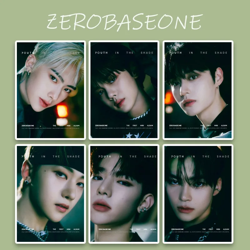 KPOP ZEROBASEONE Photo Poster ZB1 Member Self Adhesive Wall Stickers ZhangHao HanBin Ricky Decorative Painting Fans Collection