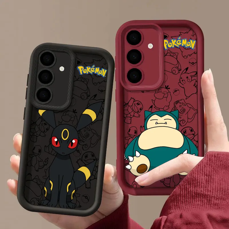 Fotografia 4: Capa Ultra Anime S26 Snorlaxs Umbreons P-Pokemons para Samsung Galaxy S26 S25 S24 S22 S23 Ultra S21 Plus S20 FE Capa de Proteção