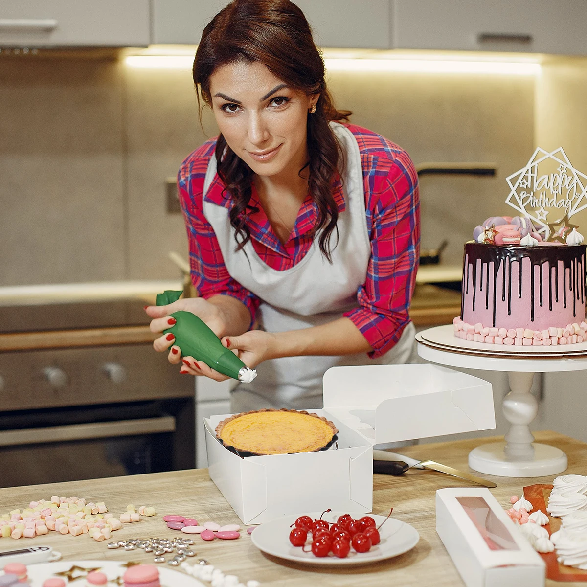 

6pcs 10Cm Non-Stick Carbon Steel Pie Tart Pan Baking Mold Fluted Removable Bottom For Cheesecake Muffin Quiche Baking Tray