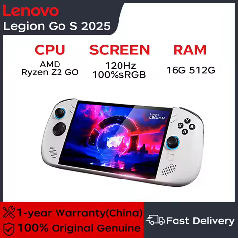 Lenovo Legion Go S 2025 Handheld Game 8Inch Ryzen Z2 GO 16GB 512GB 120Hz 100% sRGB Portable Gaming Laptop With RGB Hall Rocker