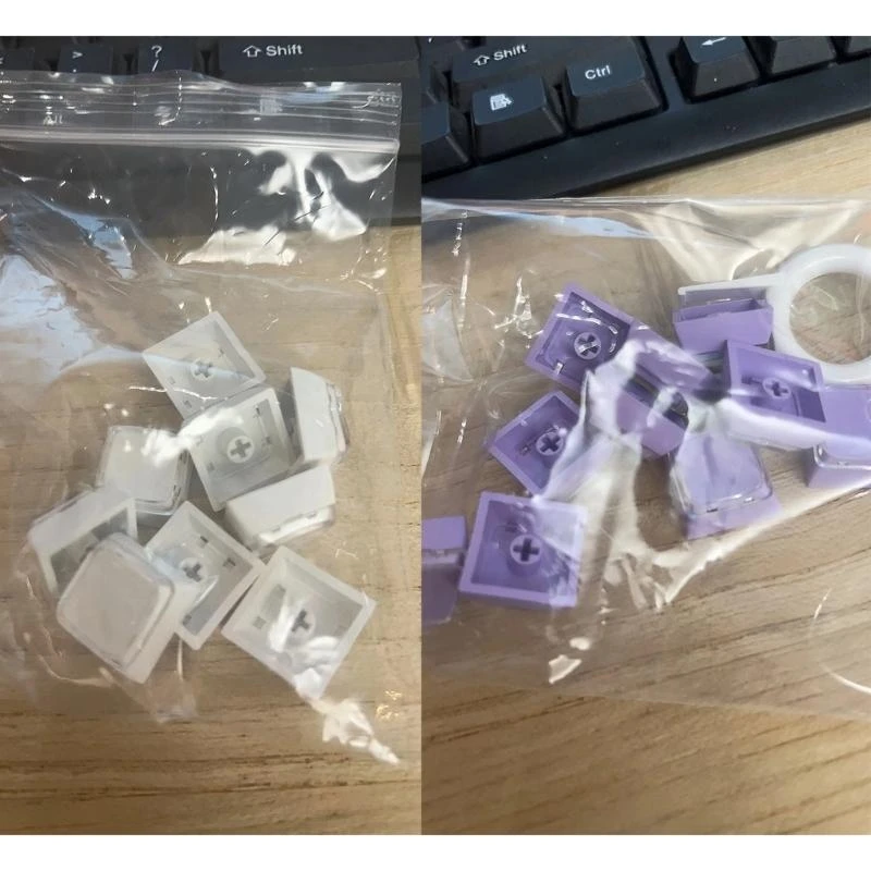 Keycap del profilo B2EF 8pcs Cheey per tastiere meccaniche PBT+PC KeyCap 1u per tastiere meccaniche Sostituzione riparazione